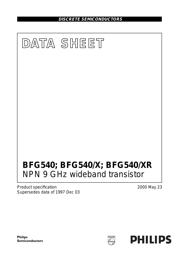 BFG540/XR datasheet pdf 1 page