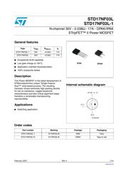 STD17NF03LT4 datasheet pdf 1 page