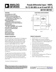 AD7451BRMZ datasheet pdf 1 page