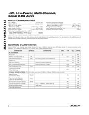 MAX1112CPP+ datasheet pdf 2 page