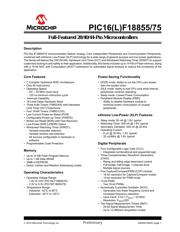 PIC16F18875-E/P datasheet pdf 1 page
