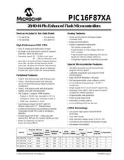 PIC16F873A-E/ML datasheet pdf 1 page