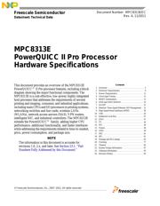 MPC8313ECVRAFFC datasheet pdf 1 page
