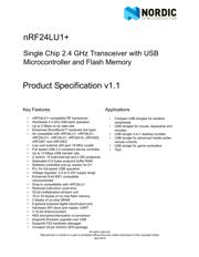 NRF24LU1P-F16Q32-R datasheet pdf 1 page