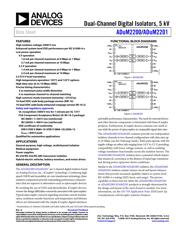ADUM2200ARWZ datasheet pdf 1 page