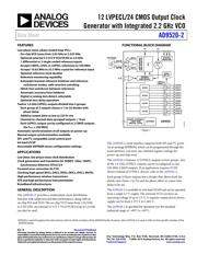 AD9520-2/PCBZ datasheet pdf 1 page