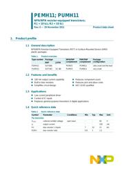 PUMH11F datasheet pdf 1 page