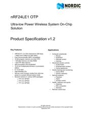 NRF24LE1-O17Q32-R datasheet pdf 1 page