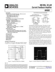 AD8001AR datasheet pdf 1 page