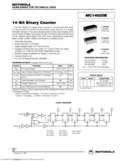 MC14020BCP datasheet pdf 1 page