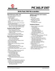 PIC16F1507T-I/ML datasheet pdf 1 page