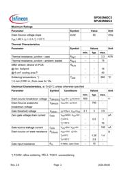 SPD03N60C3 datasheet pdf 2 page