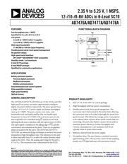 AD7476ABRMZ datasheet pdf 1 page
