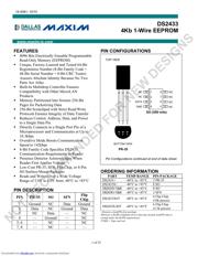 DS2433 datasheet pdf 1 page