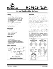 MCP6031-E/SN datasheet pdf 1 page