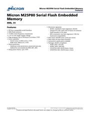 M25P80-VMW6G datasheet pdf 1 page