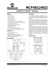 MCP4922-E/SL datasheet pdf 1 page