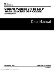 TLV320AIC10IPFB datasheet pdf 1 page