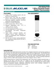 DS18S20+PAR datasheet pdf 1 page