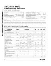 MAX4662CAE-T datasheet pdf 2 page