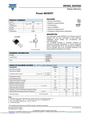 IRF820 datasheet pdf 1 page