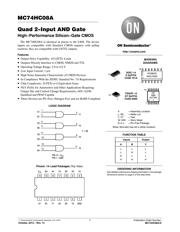 MC74HC08ADR2 datasheet pdf 1 page