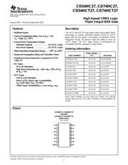 CD74HC27E datasheet pdf 1 page