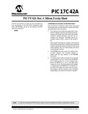 PIC17C42A-33/PQ datasheet pdf 1 page