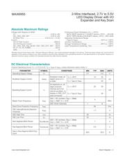 MAX6955APL+ datasheet pdf 2 page