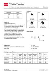 DTA144TETL datasheet pdf 1 page