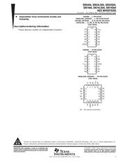 SN74LS04DBR datasheet pdf 1 page