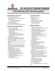 PIC16F685-I/P datasheet pdf 1 page