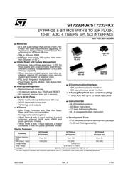 ST72F324J6T5 datasheet pdf 1 page