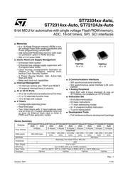 ST72C334J2 datasheet pdf 1 page