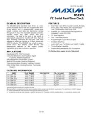 DS1339U-3 datasheet pdf 1 page