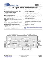 CS8416-CNZR datasheet pdf 1 page