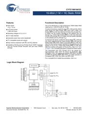 CY7C1061AV33-12ZXC datasheet pdf 1 page
