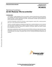 MC68331CPV16B1 datasheet pdf 1 page