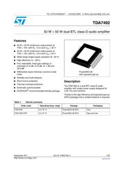 TDA7492PETR datasheet pdf 1 page