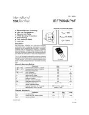 IRFP064NPBF datasheet pdf 1 page