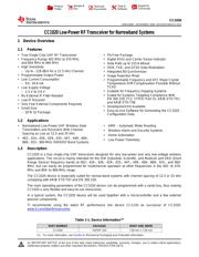 CC1020RSSG4 datasheet pdf 1 page
