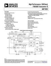 ADF7020BCPZ-RL7 datasheet pdf 1 page