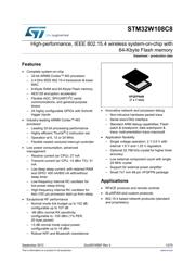 STM32W108C8U63TR datasheet pdf 1 page