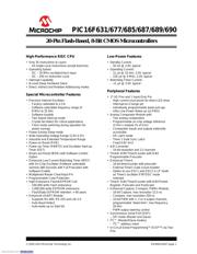 PIC16F677-I/ML datasheet pdf 1 page