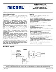 KSZ8051RNLI datasheet pdf 1 page