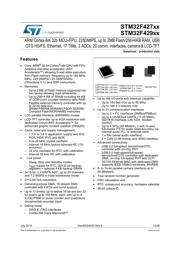 STM32F427VGT6TR datasheet pdf 1 page