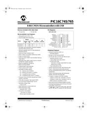 PIC16C745-I/SP datasheet pdf 1 page