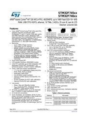 STM32F746ZET6 datasheet pdf 1 page